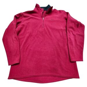 Patagonia Red Vintage Men's Quarter-Zip Capilene Fleece Pullover. Sz. XL